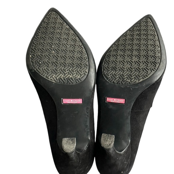 Isaac Mizrrahi New York Isloretta black suede pointed toe high heels size 8.5 - Picture 8 of 10